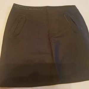 Black skirt with satin detail